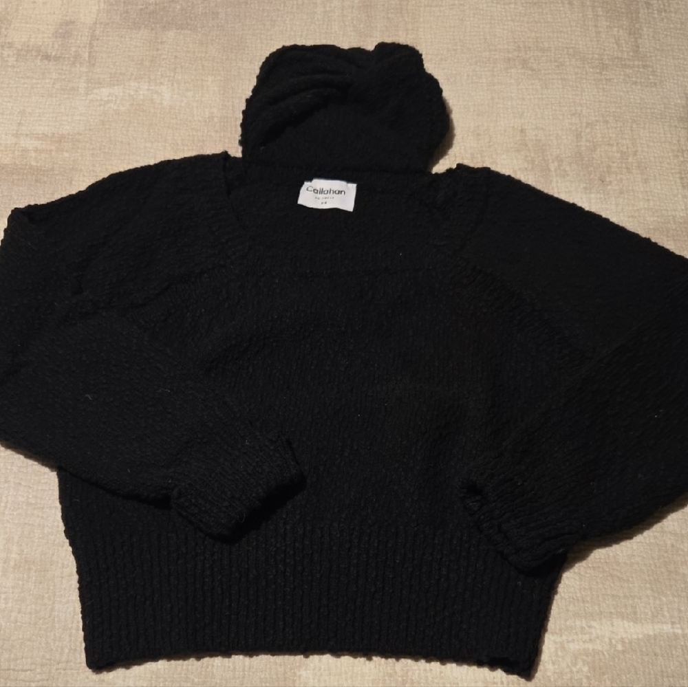 Callahan Women's Black Cowl Neck Sweater